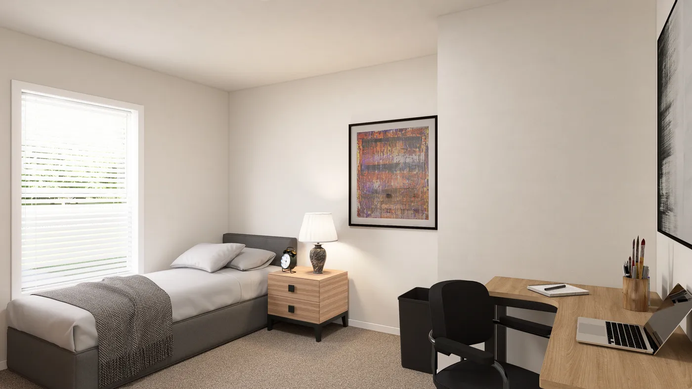 The DRM682F 68'              DREAM Bedroom. This Manufactured Mobile Home features 4 bedrooms and 2 baths.