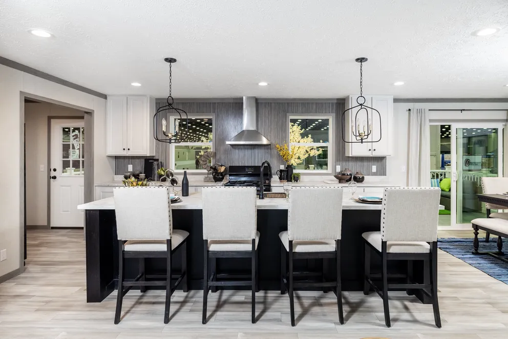 The 6428-E792 THE PULSE Kitchen. This Manufactured Mobile Home features 3 bedrooms and 2.5 baths.