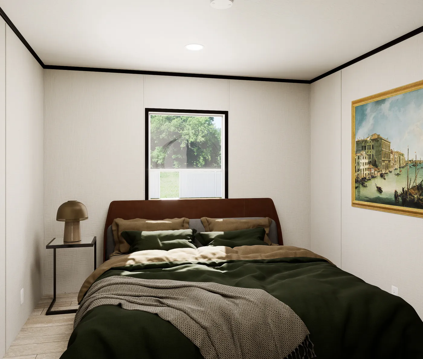 The ULTRA FLEX Bedroom. This Manufactured Mobile Home features 3 bedrooms and 2 baths.