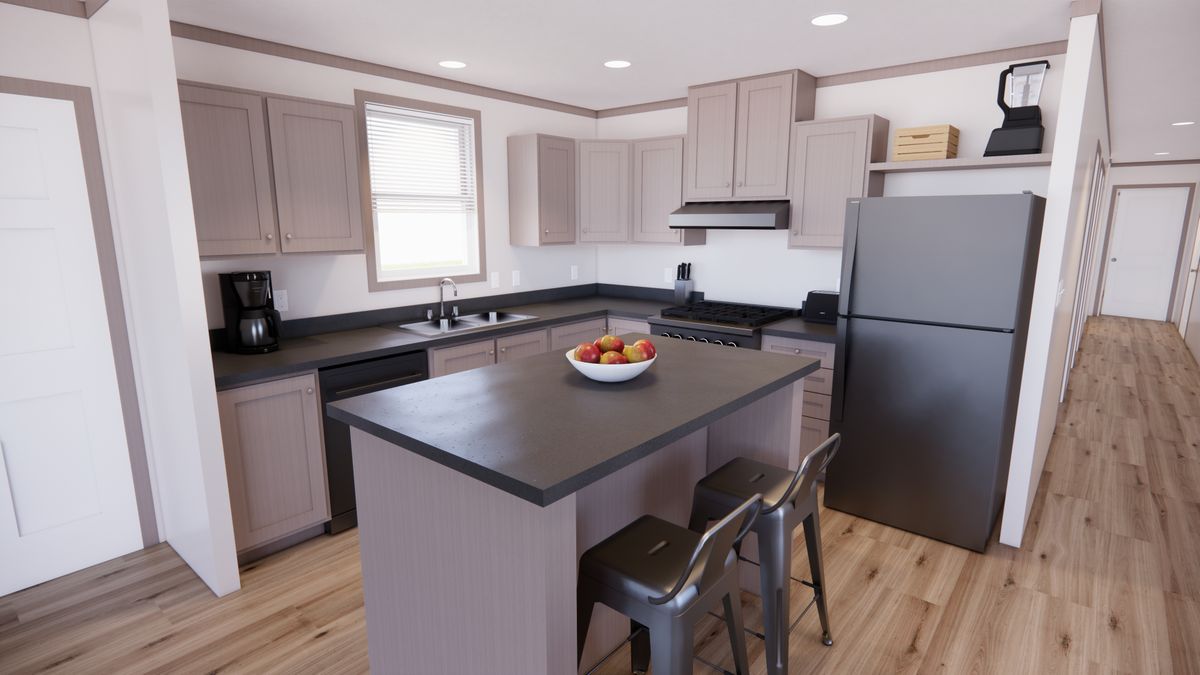 The 7216-4204 ADRENALINE Kitchen. This Manufactured Mobile Home features 3 bedrooms and 2 baths.