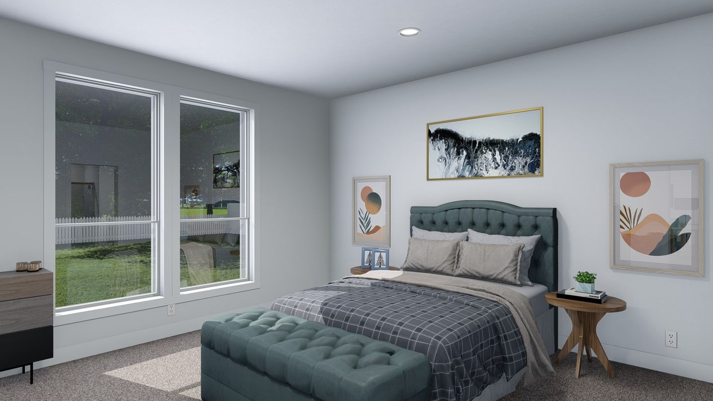 The GRAND Primary Bedroom. This Manufactured Mobile Home features 4 bedrooms and 3 baths.