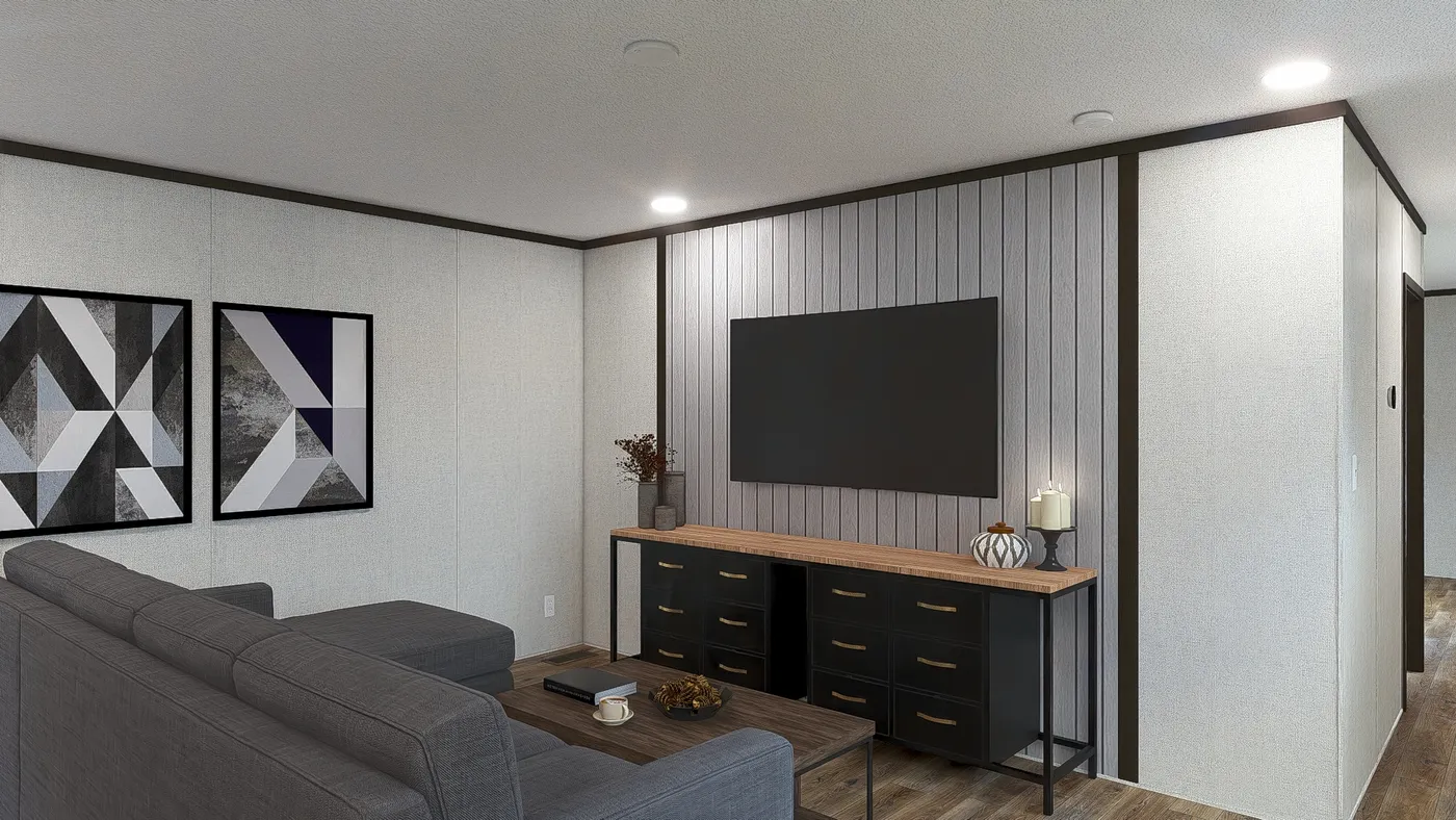 The COLOSSAL Living Room. This Manufactured Mobile Home features 3 bedrooms and 2 baths.