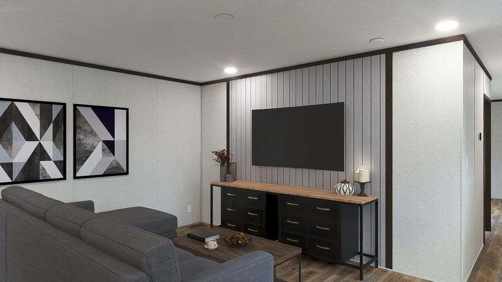 The COLOSSAL Living Room. This Manufactured Mobile Home features 3 bedrooms and 2 baths.