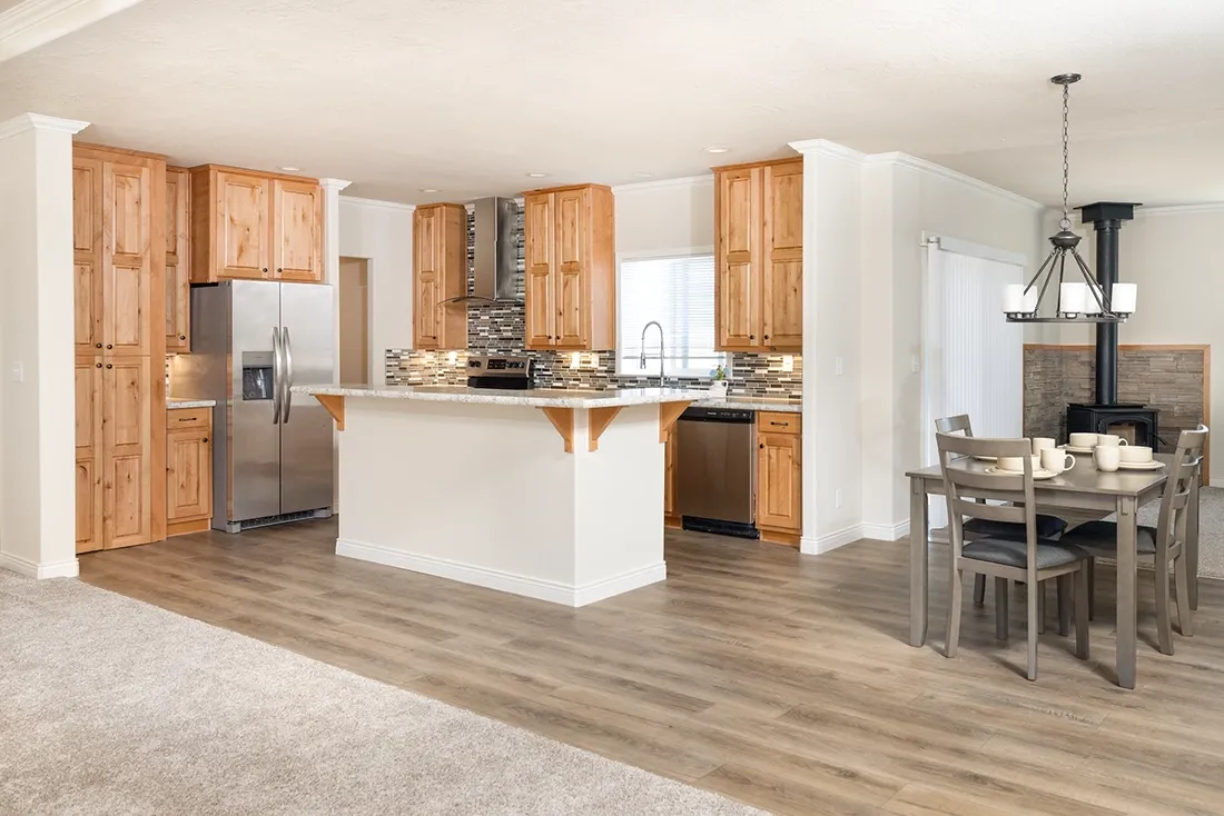 The TH601F                 CLAYTON Kitchen. This Manufactured Mobile Home features 3 bedrooms and 2 baths.