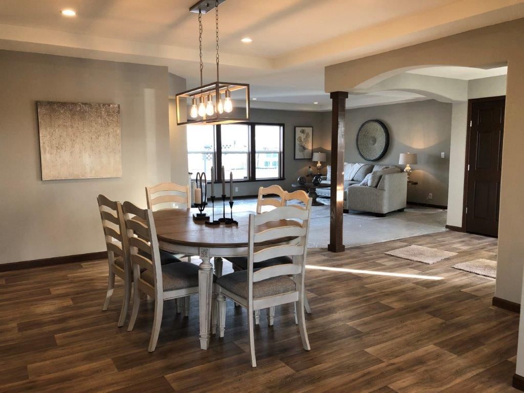 The LEGEND 572-1 MOD Dining Room. This Modular Home features 3 bedrooms and 2 baths.