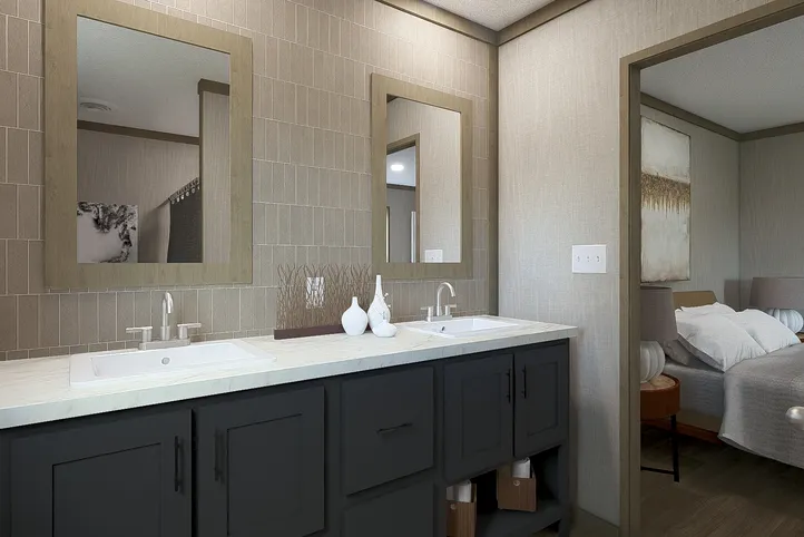 Tranquility. The SYDNEY Primary Bathroom. This Manufactured Mobile Home features 3 bedrooms and 2 baths.