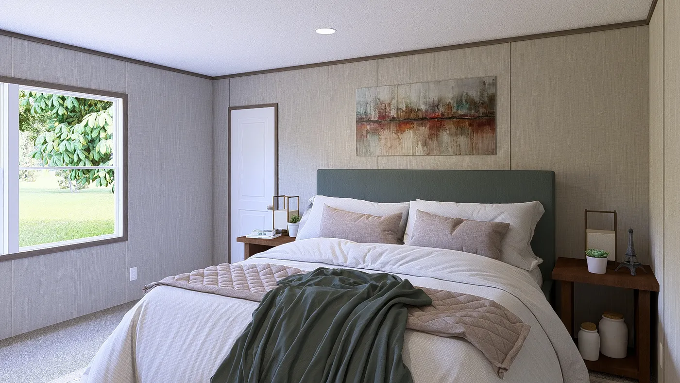 The LEGEND BIG BOY Bedroom. This Manufactured Mobile Home features 4 bedrooms and 2 baths.