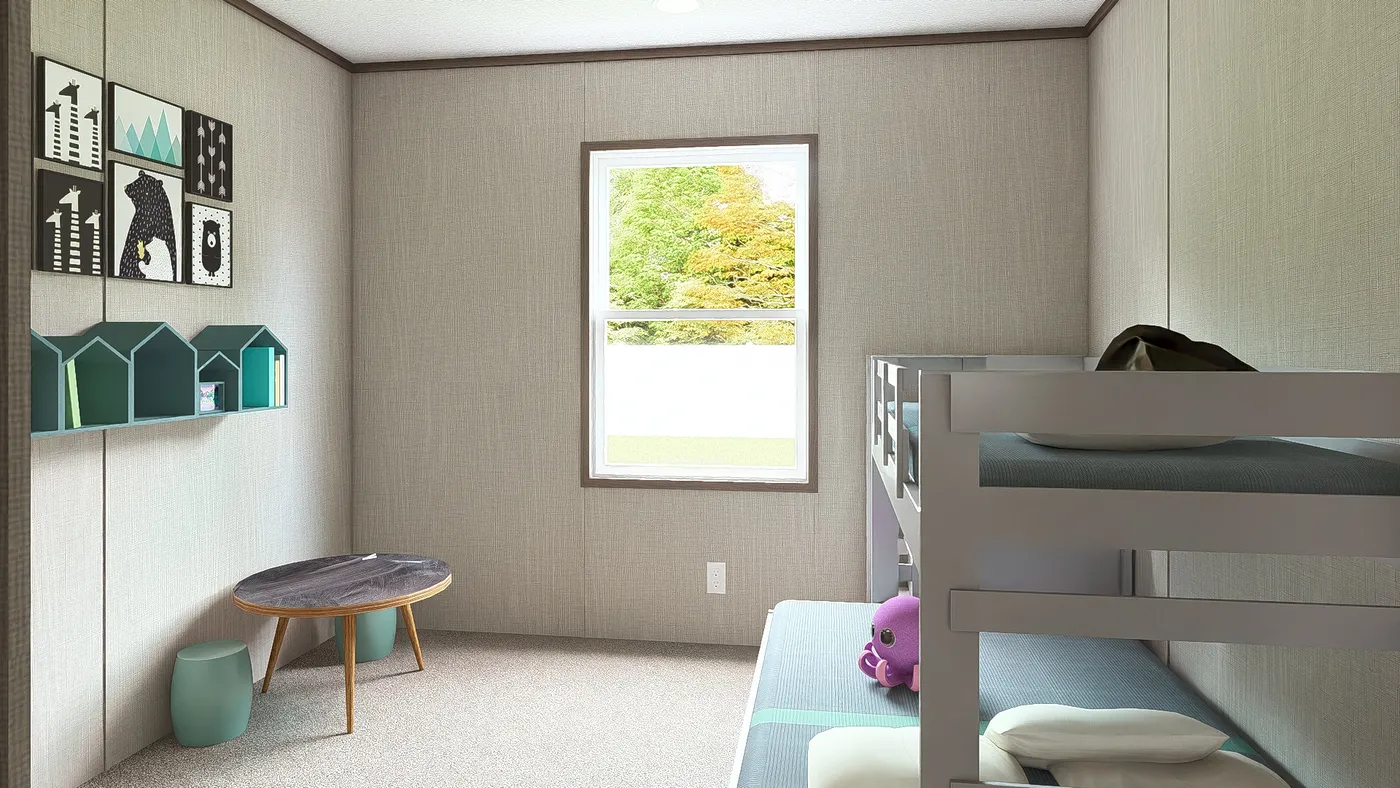 The ULTRA BREEZE 28X52 Bedroom. This Manufactured Mobile Home features 3 bedrooms and 2 baths.