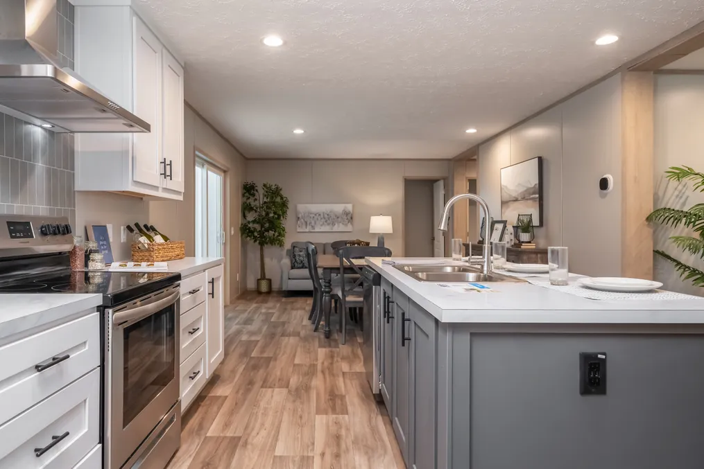 The BOONE Kitchen. This Manufactured Mobile Home features 4 bedrooms and 2 baths.