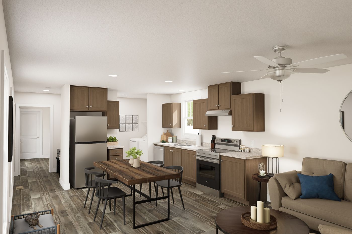 The 6616-SW022 Foyer. This Manufactured Mobile Home features 3 bedrooms and 2 baths.