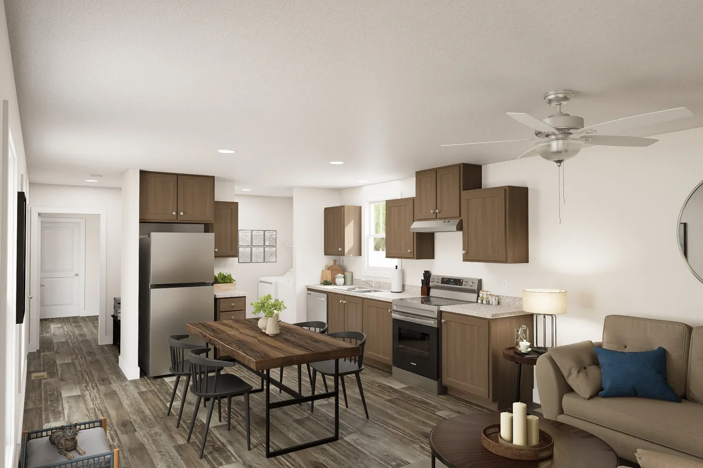 The 6616-SW022 Foyer. This Manufactured Mobile Home features 3 bedrooms and 2 baths.