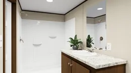 The SENSATION Primary Bathroom. This Manufactured Mobile Home features 3 bedrooms and 2 baths.