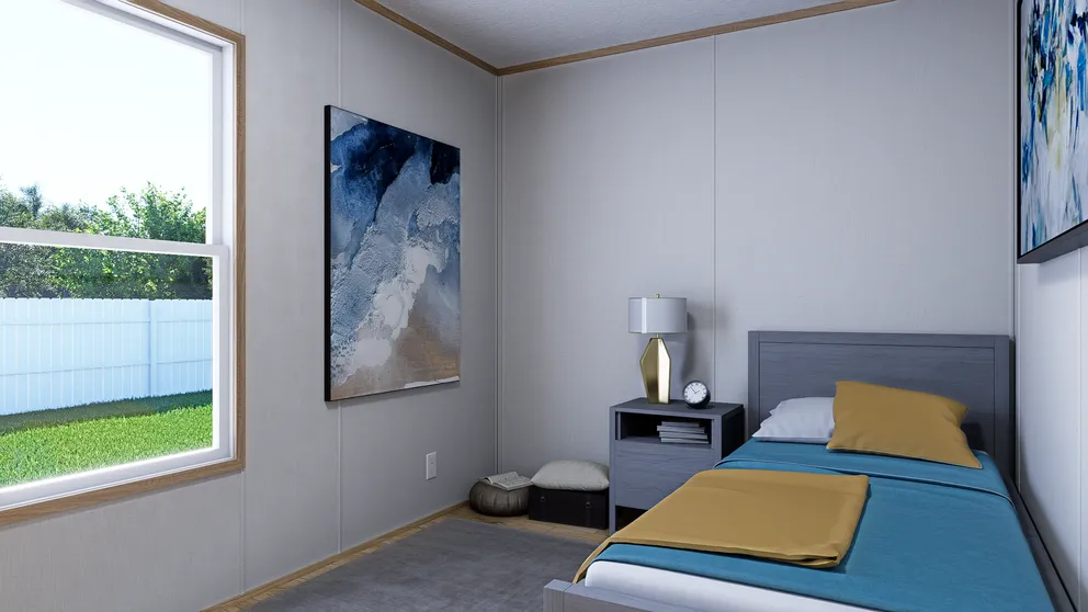 The LUMEN Guest Bedroom. This Manufactured Mobile Home features 3 bedrooms and 2 baths.