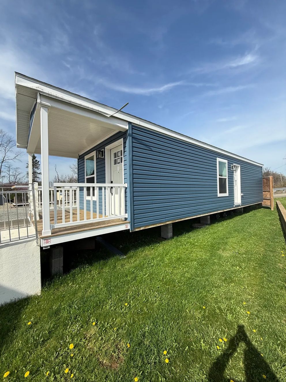 The ONYX Exterior. This Manufactured Mobile Home features 1 bedroom and 1 bath.