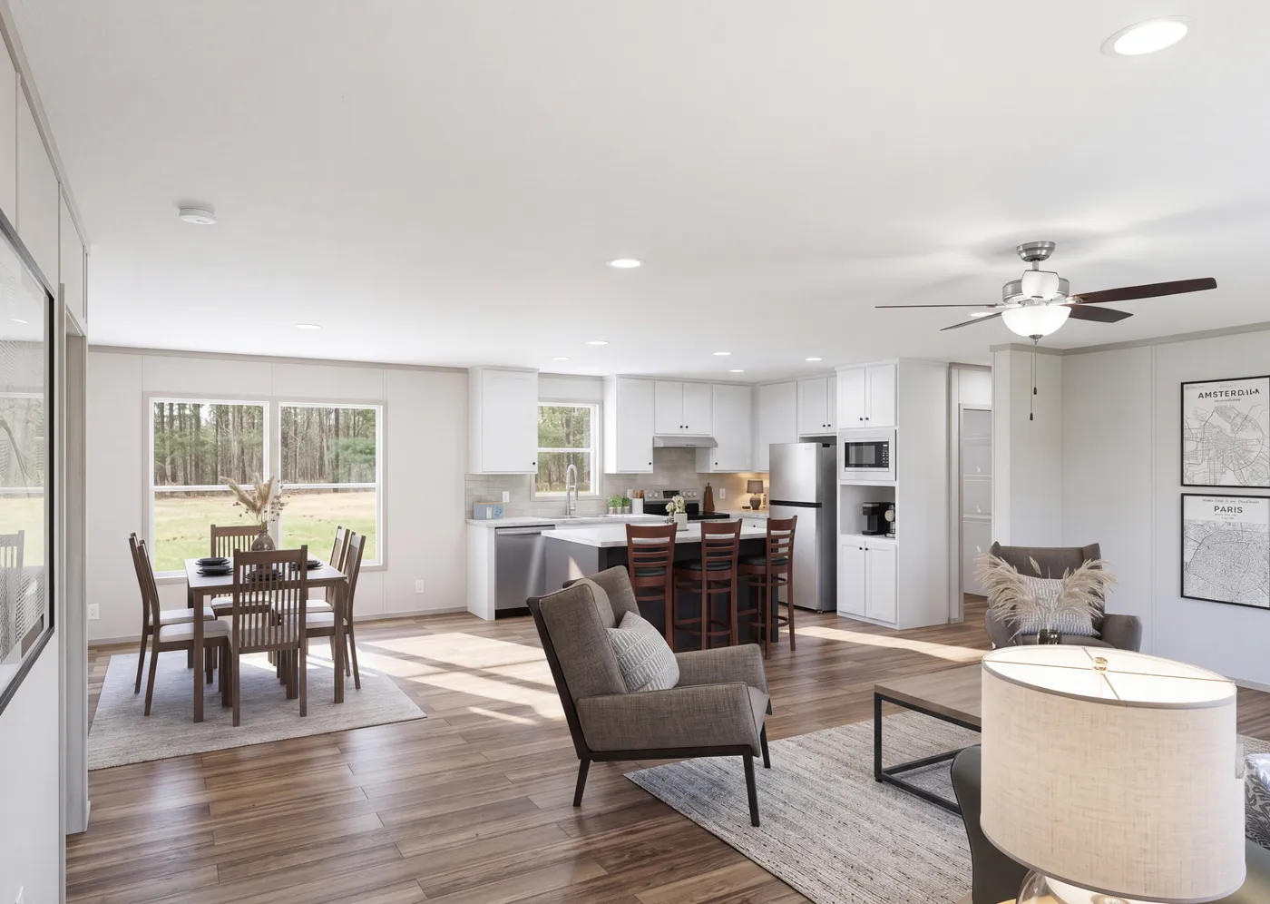 The THE MOUNTAINEER 76 Foyer. This Manufactured Mobile Home features 4 bedrooms and 2 baths.