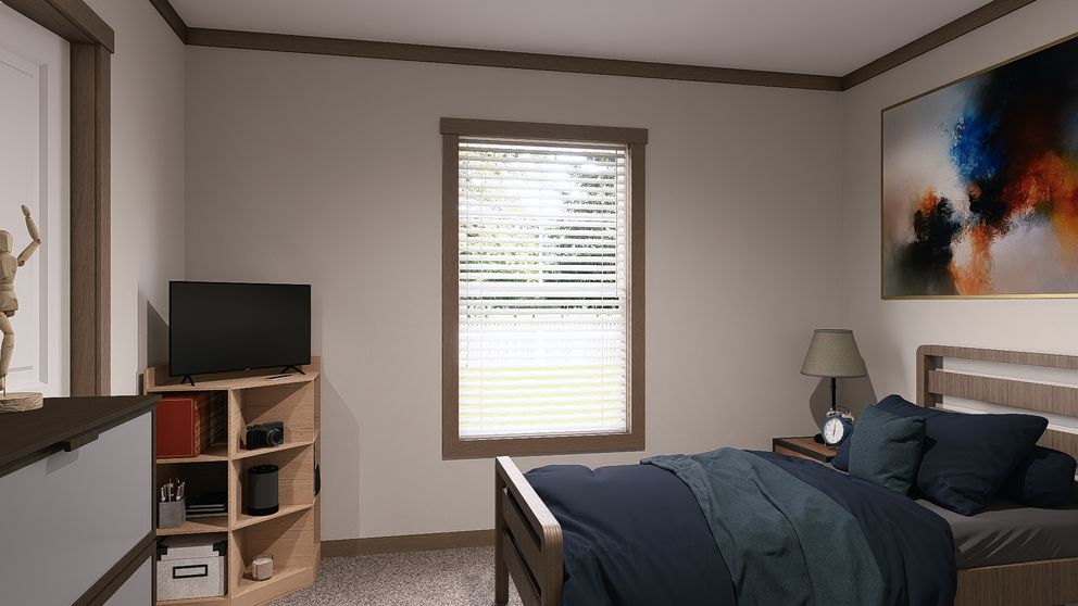 The EVERETT Bedroom. This Manufactured Mobile Home features 4 bedrooms and 3 baths.