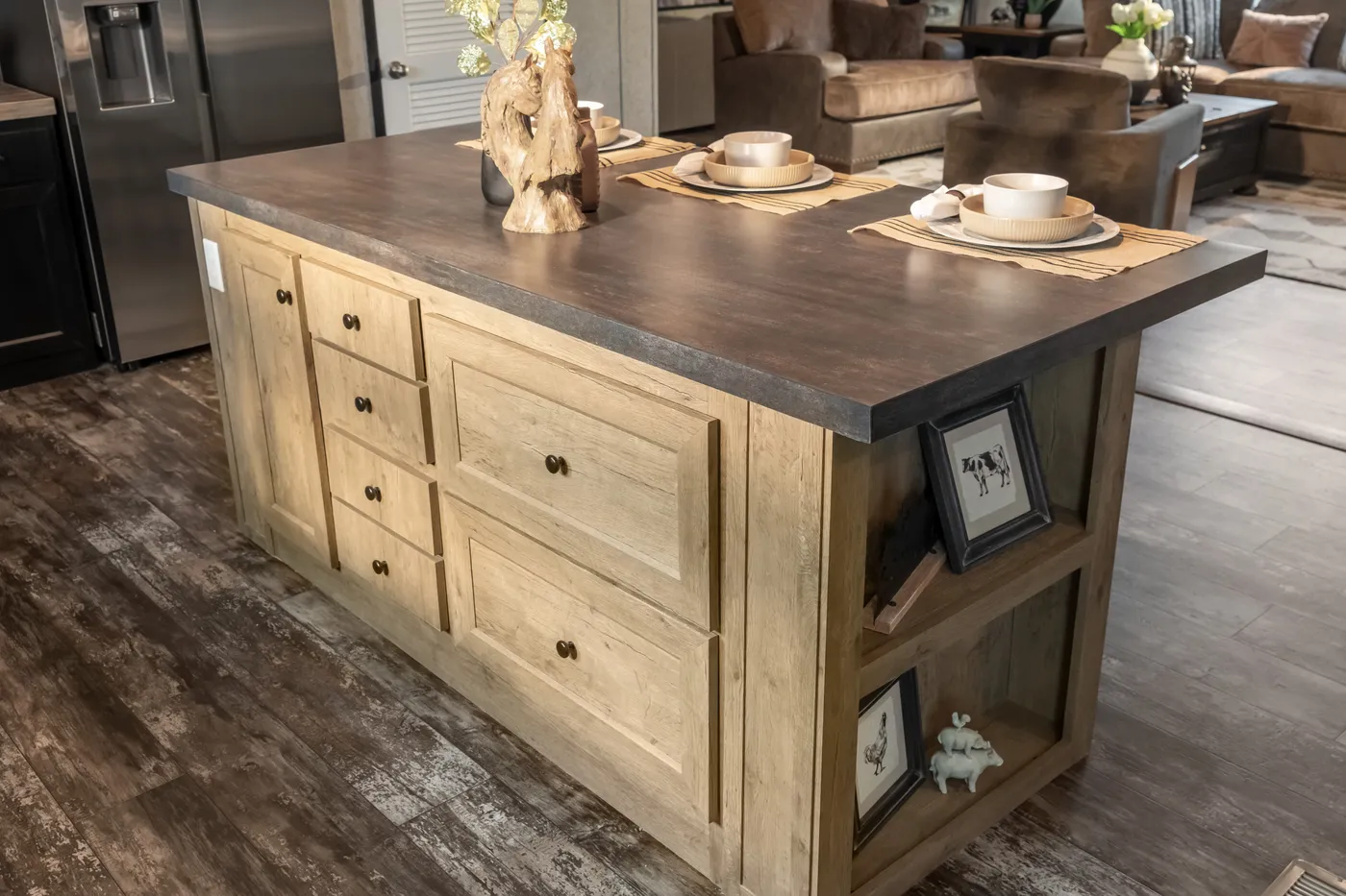 The THE TRIBUTARY Kitchen. This Manufactured Mobile Home features 3 bedrooms and 2 baths.