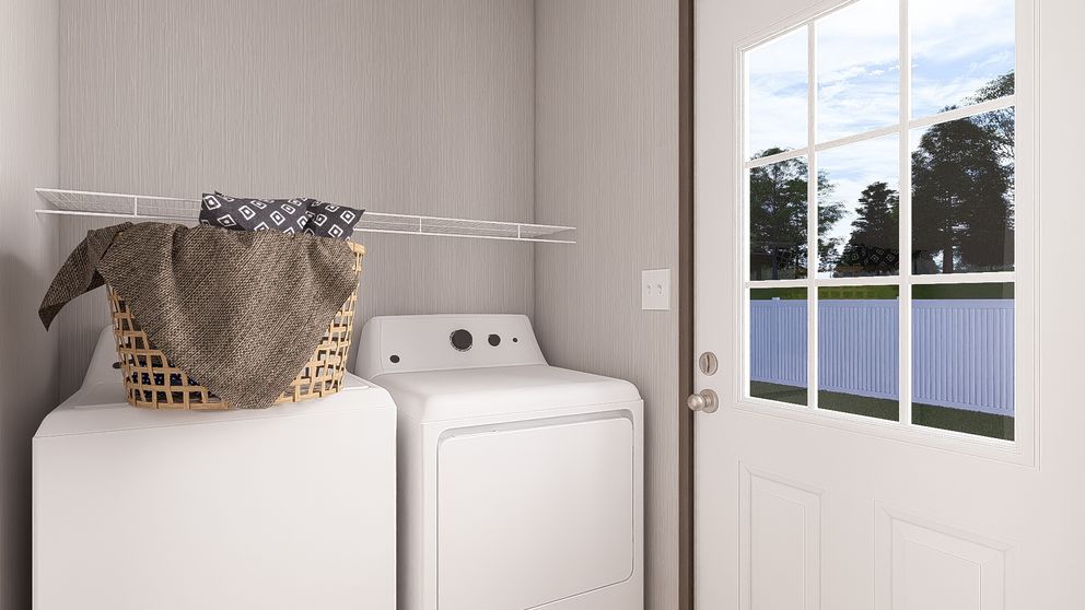 The ULTRA PRO 3 BR 28X56 Utility Room. This Manufactured Mobile Home features 3 bedrooms and 2 baths.