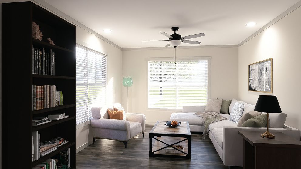 The FARM 3 FLEX ELITE DEN Living Room. This Manufactured Mobile Home features 3 bedrooms and 2 baths.