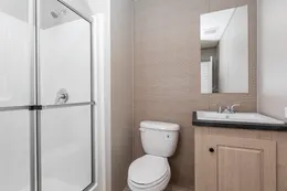 The BLAZER 48 A Guest Bathroom. This Manufactured Mobile Home features 2 bedrooms and 1 bath.