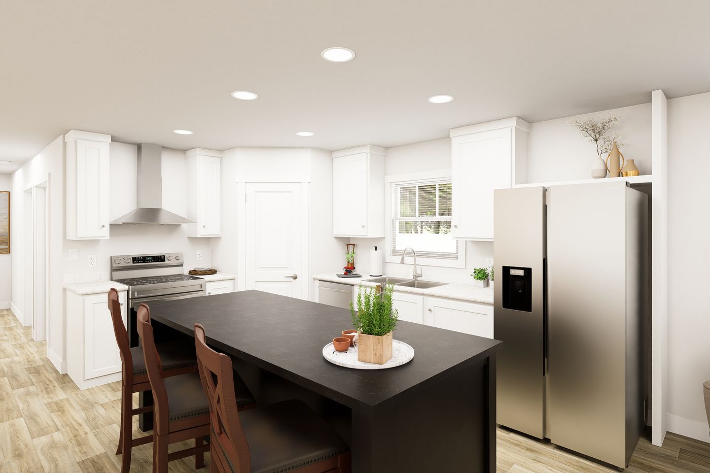 The RIGHT CHOICE 110 Kitchen. This Manufactured Mobile Home features 4 bedrooms and 2 baths.