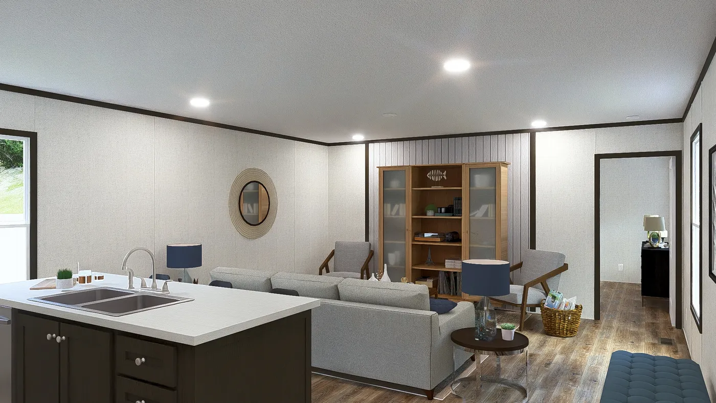 The BALANCE Living Room. This Manufactured Mobile Home features 3 bedrooms and 2 baths.