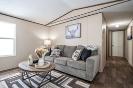 The ELATION Living Room. This Manufactured Mobile Home features 3 bedrooms and 2 baths.