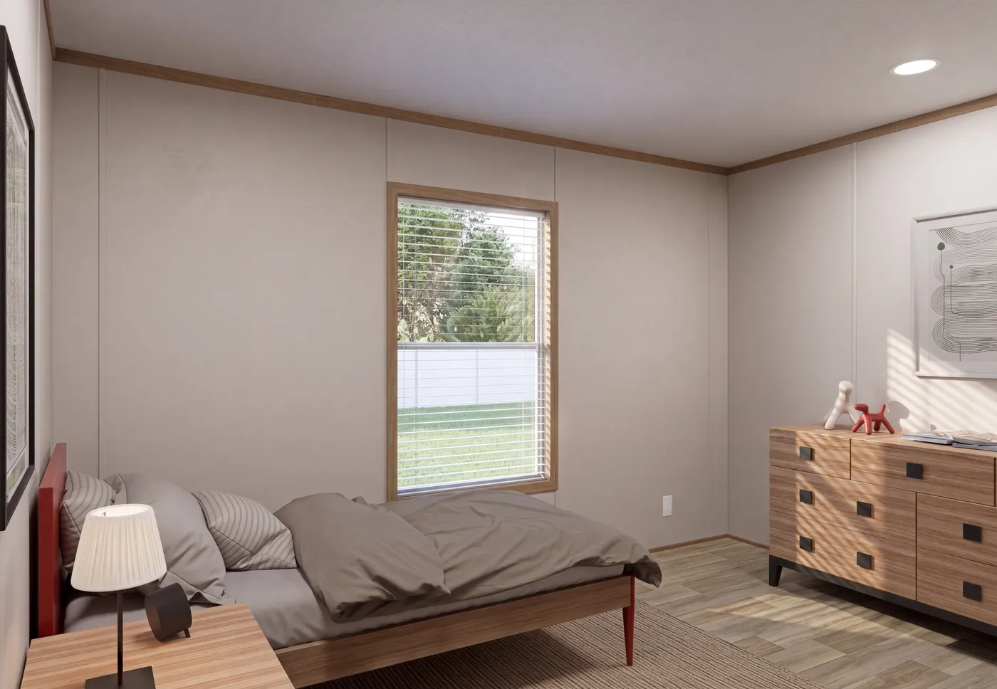 The THE MOUNTAINEER 72 Bedroom. This Manufactured Mobile Home features 3 bedrooms and 2 baths.