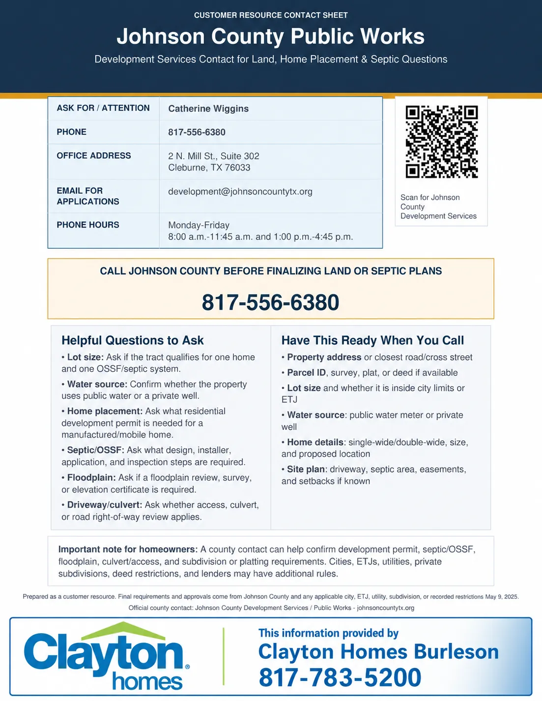 Johnson County Public Works Customer Resource Page image