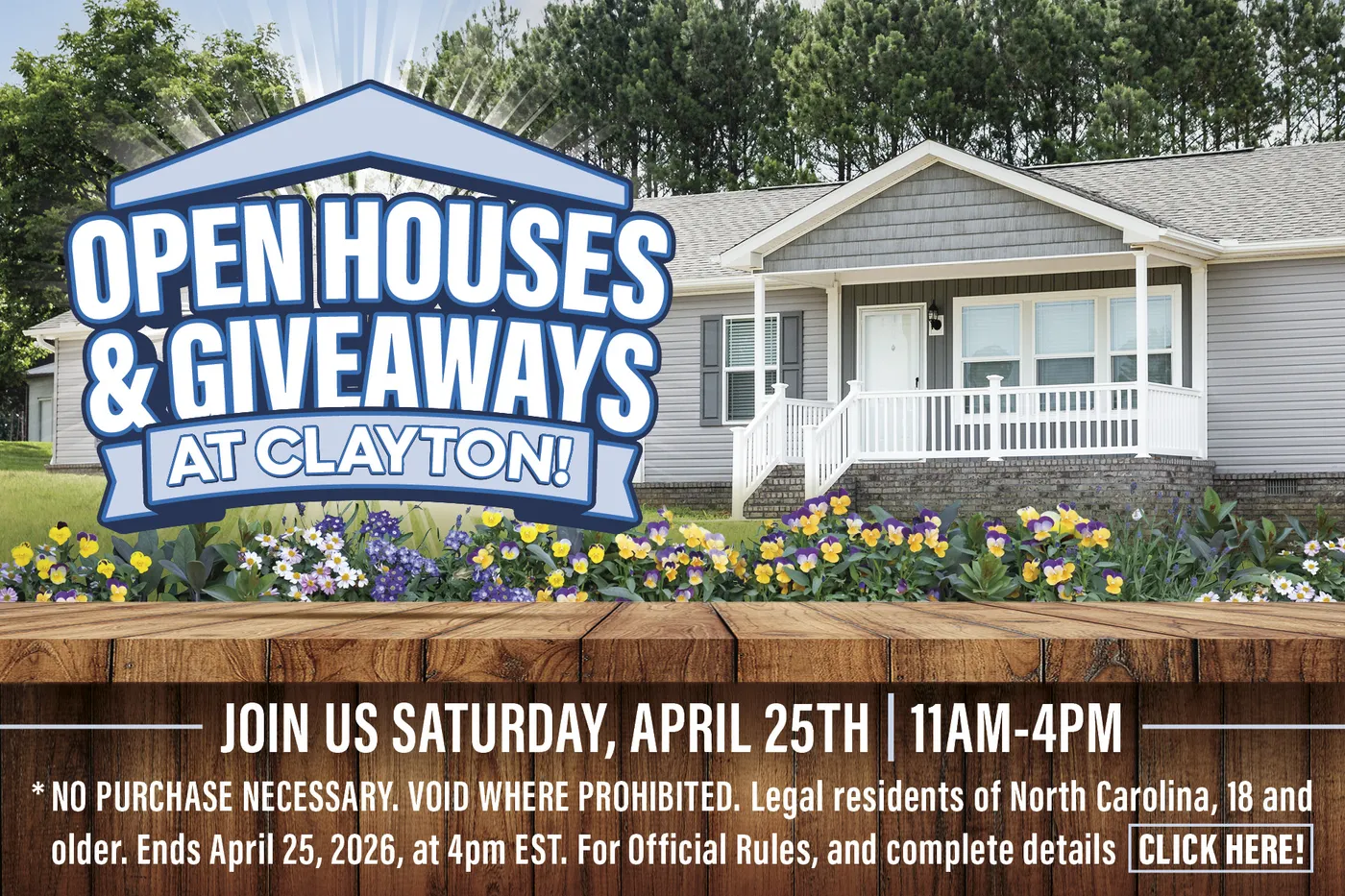 Open Houses & Giveaways at Clayton!