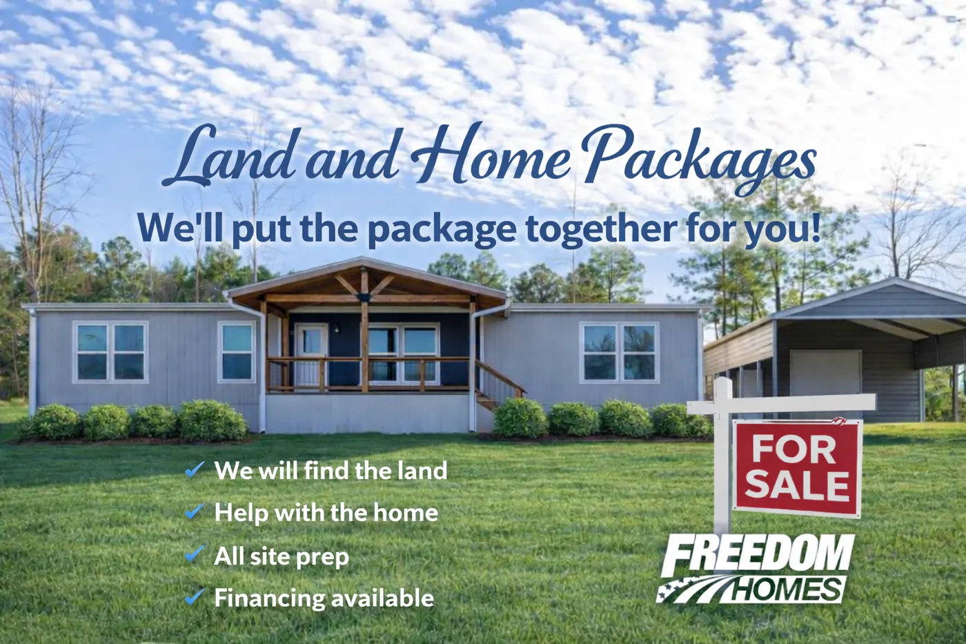 Let us Put Your Land & Home Package Together image