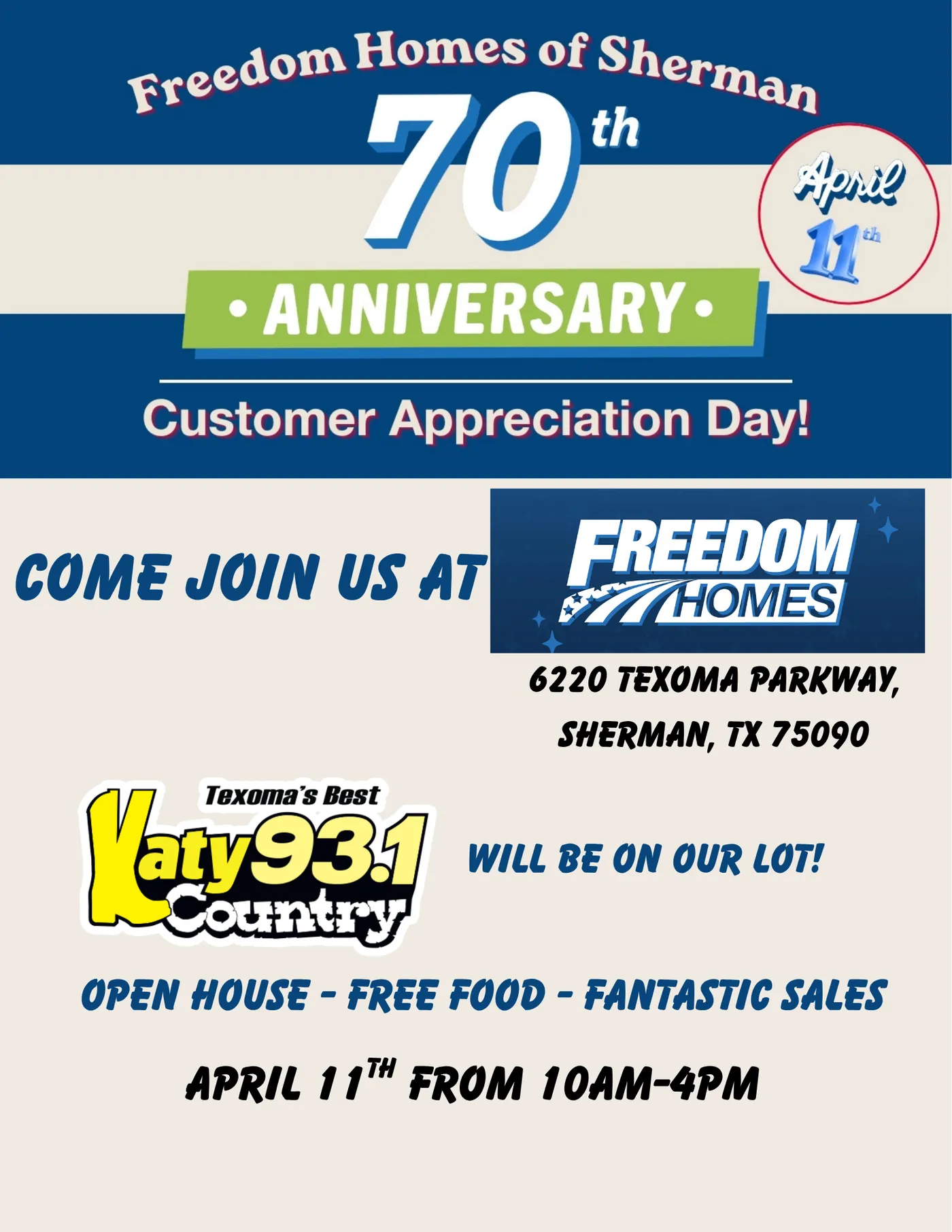 70th Anniversary Customer Appreciation Day image
