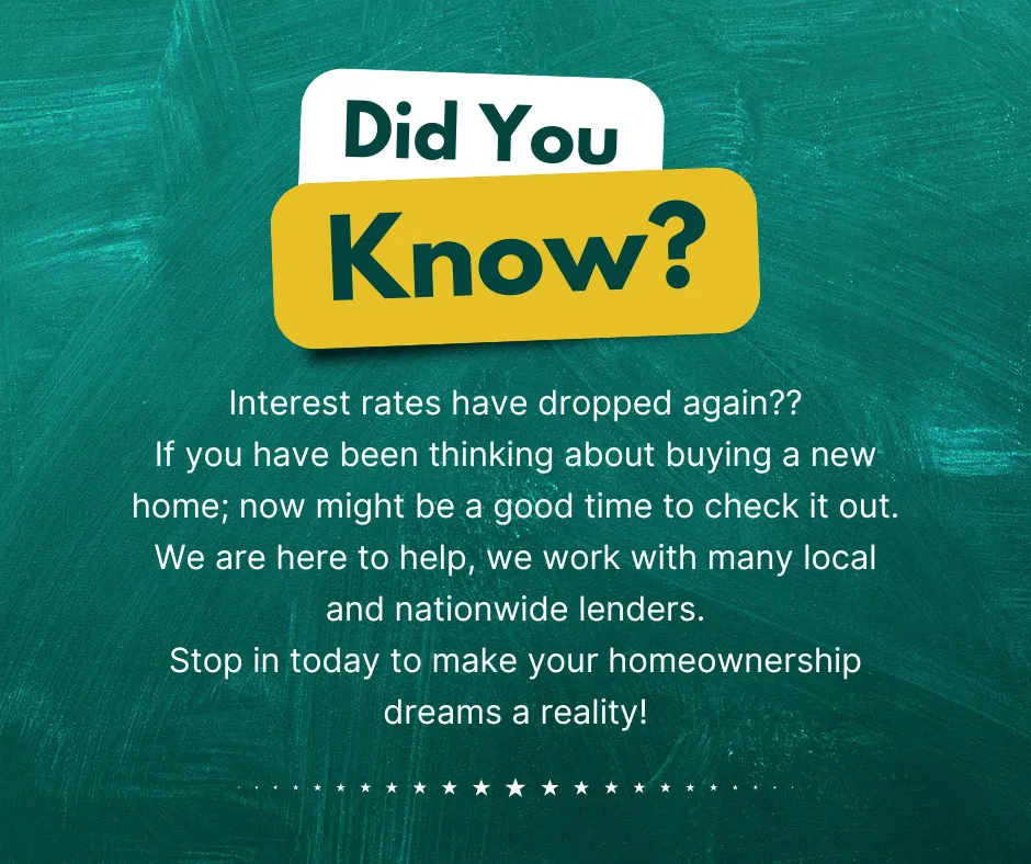 Interest rates are trending down!!