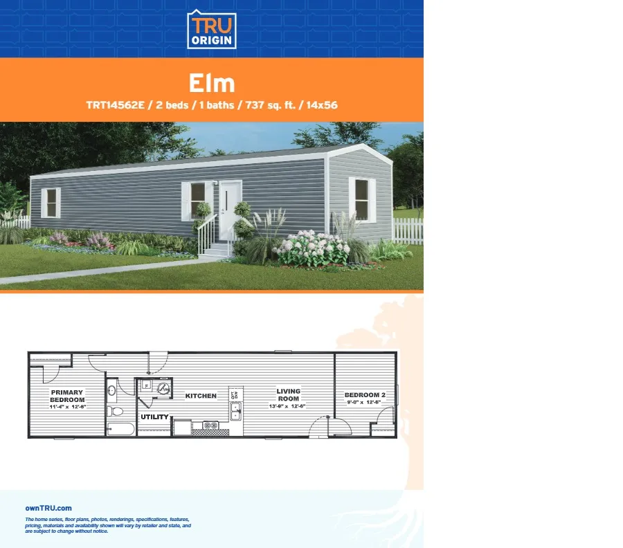 Clayton TRU Elm $38,900 Home Only
