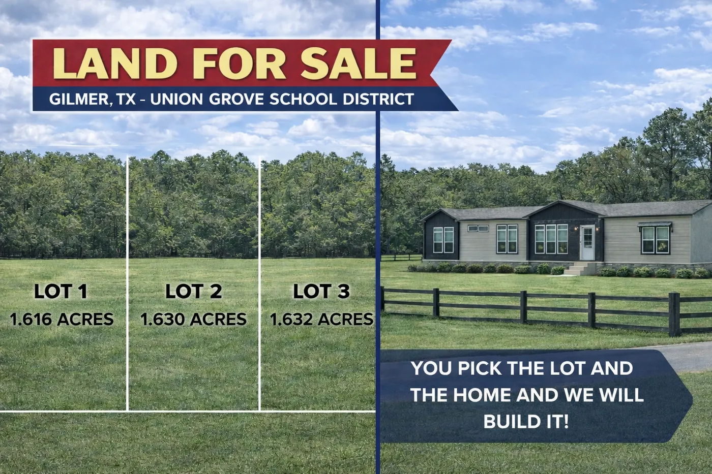 Land Available in Gilmer, Texas 