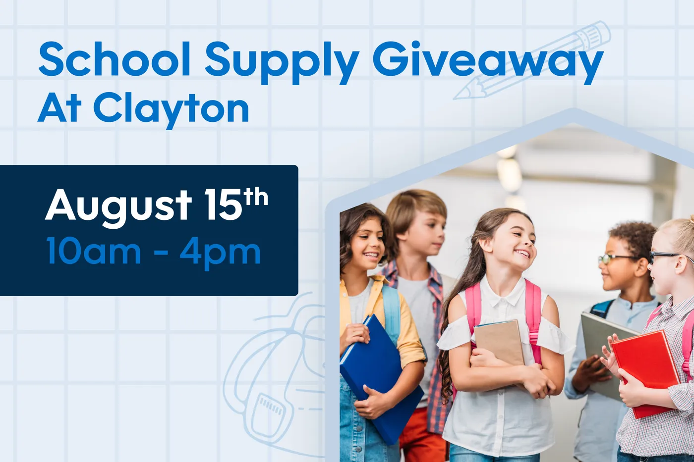 School Supply Giveaway at Clayton