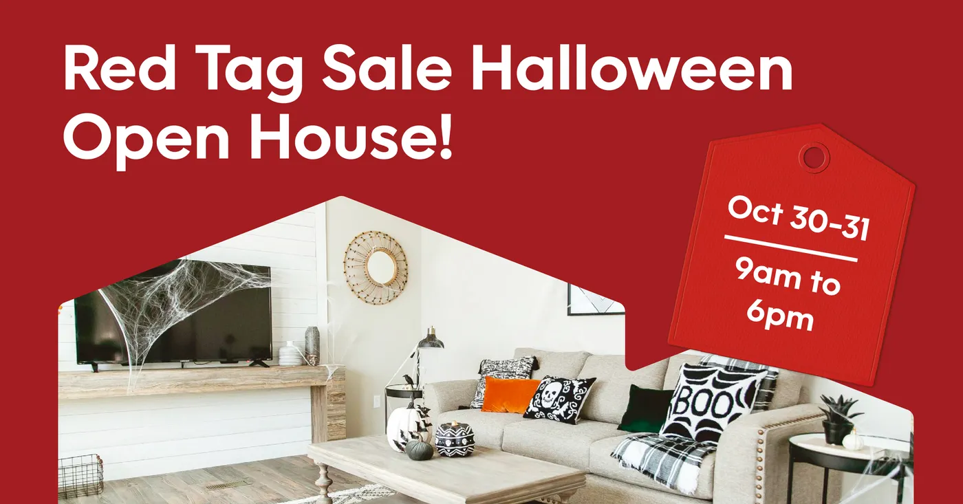 Red Tag Sale Halloween Open House