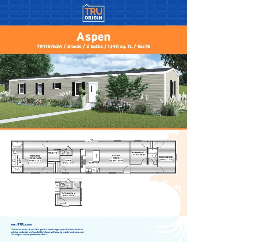 Clayton TRU Aspen $52,900 Home Only