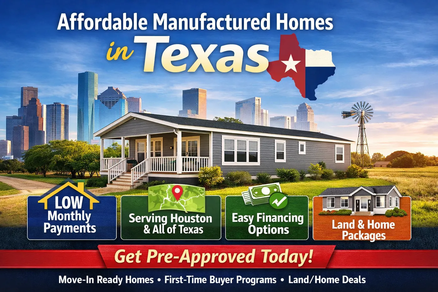 Affordable Manufactured  Homes in Texas
