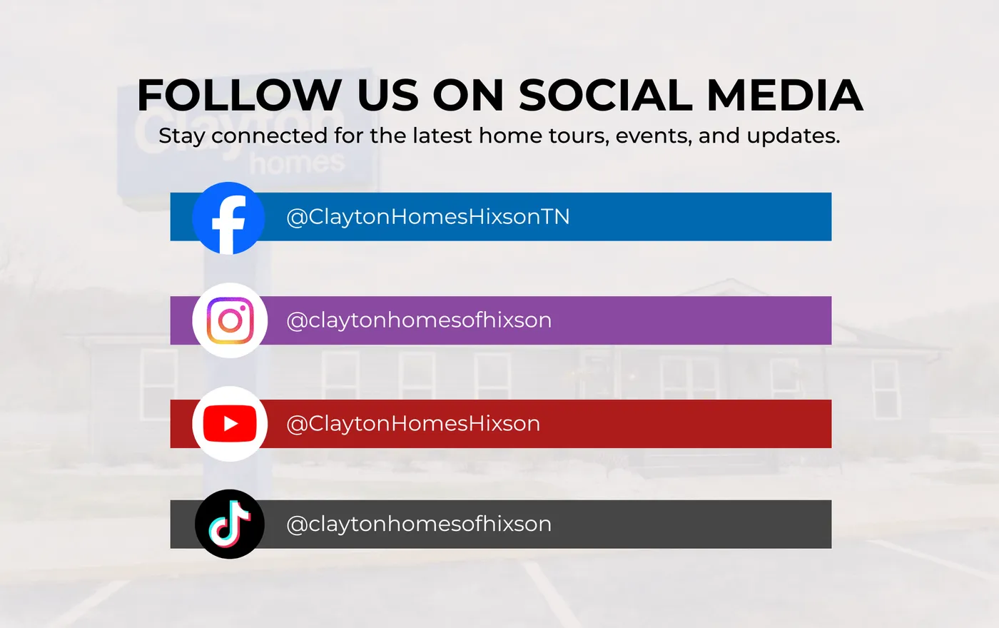 Follow Us on Social Media