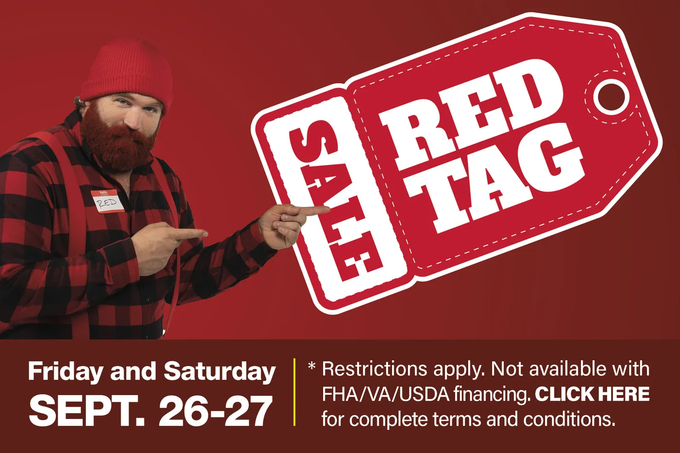 Red Tag Sale Special