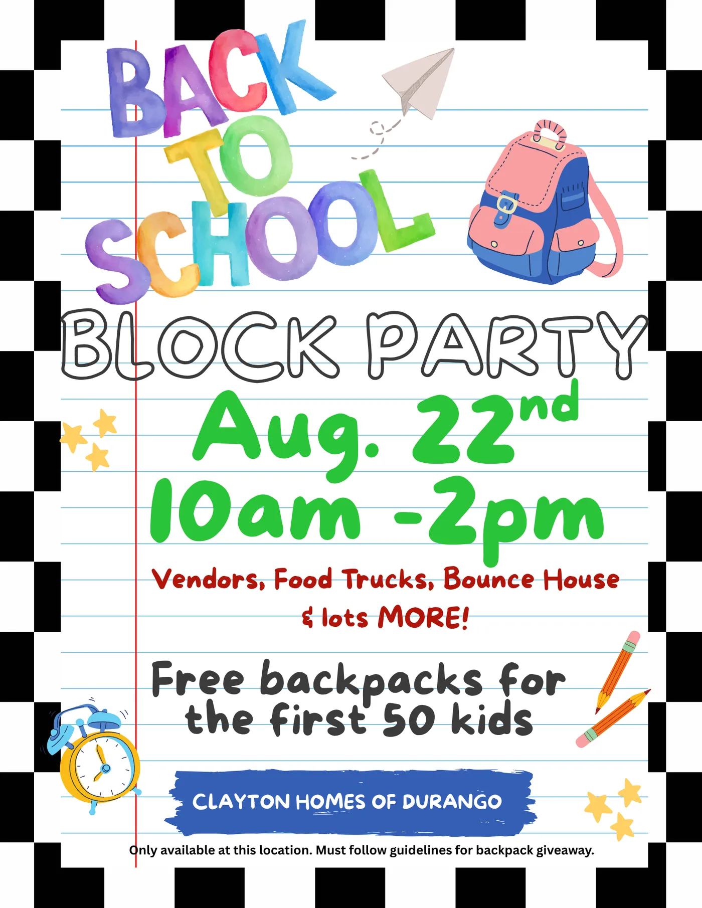 Back to School Block Party 