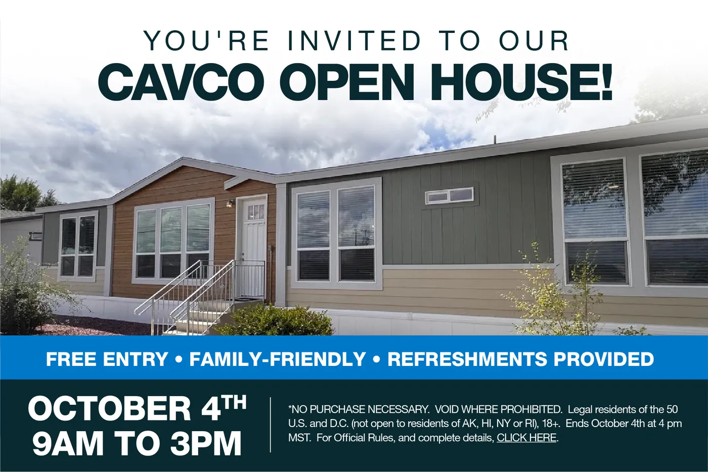 You're Invited to our Cavco Open House!