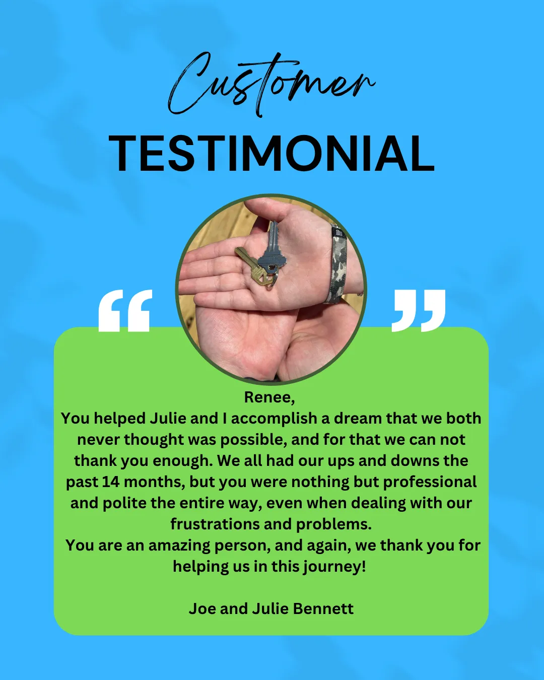 Customer Testimonial