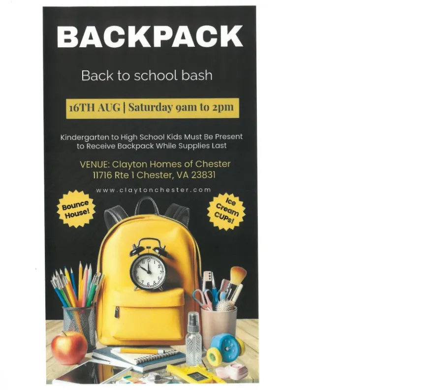 Back to School Backpack Bash