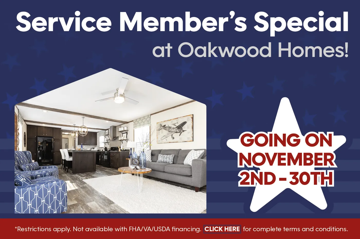 Service Member's Special at Oakwood Homes!