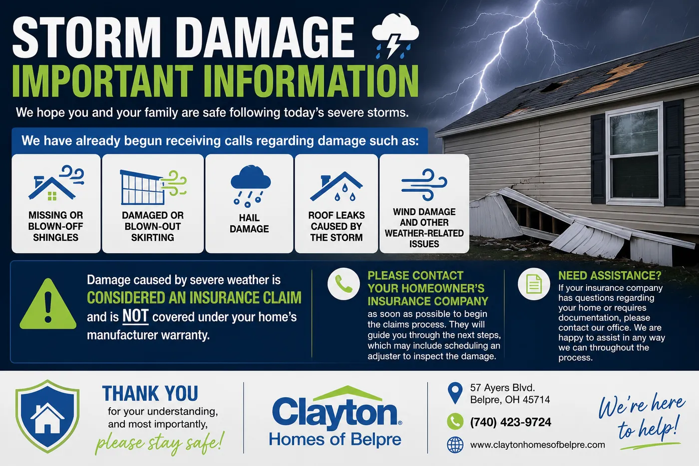 Storm Damage Important Information image