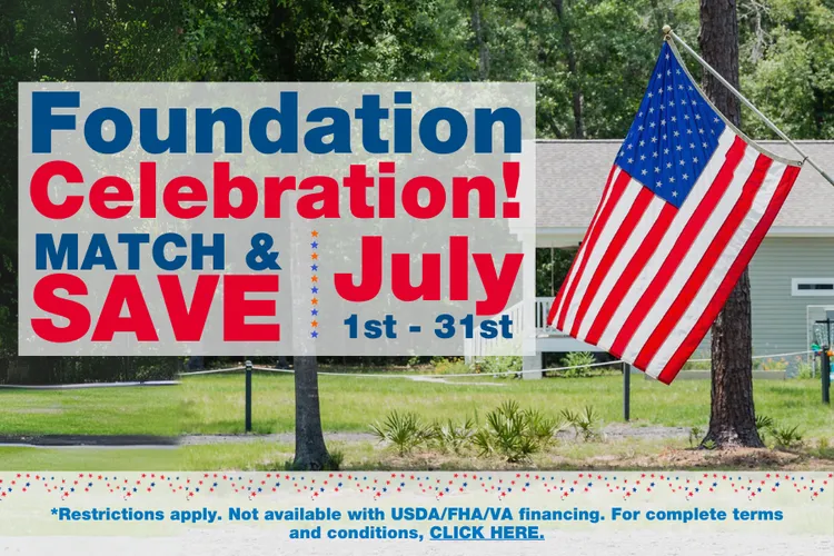 Foundation Celebration Deal going on July 1 - 31!