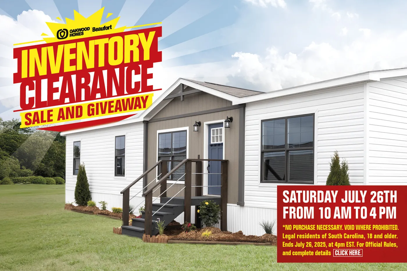Inventory Clearance Sale and Giveaway Event