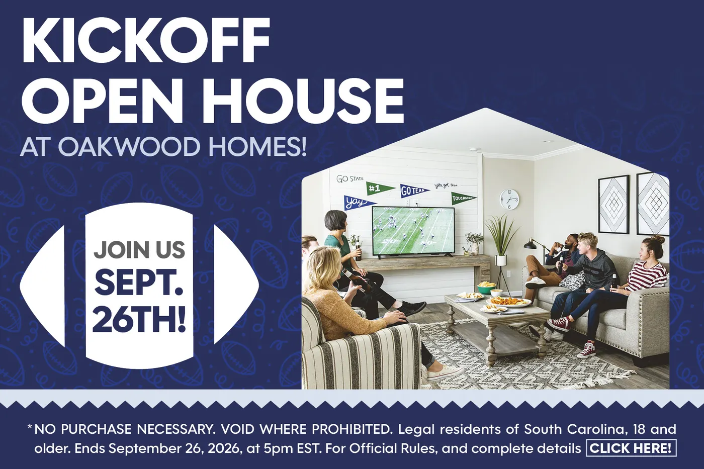Kickoff Open Houses at Oakwood Homes!